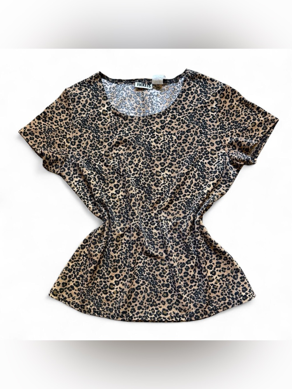 Vintage 90s "Tickets" short-sleeve Leopard tee